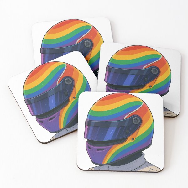 Item preview, Racing with Pride – Colorful Helmet Design designed and sold by HotGirlsWatchRacing .