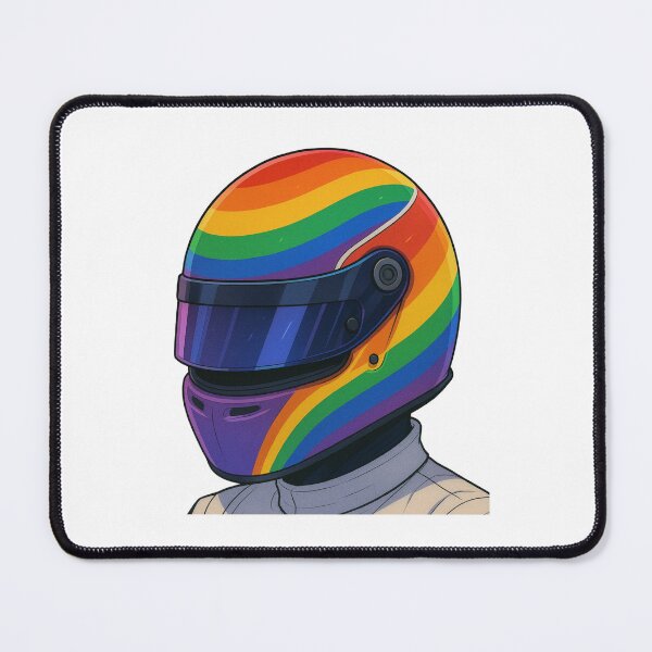 Item preview, Racing with Pride – Colorful Helmet Design designed and sold by HotGirlsWatchRacing .