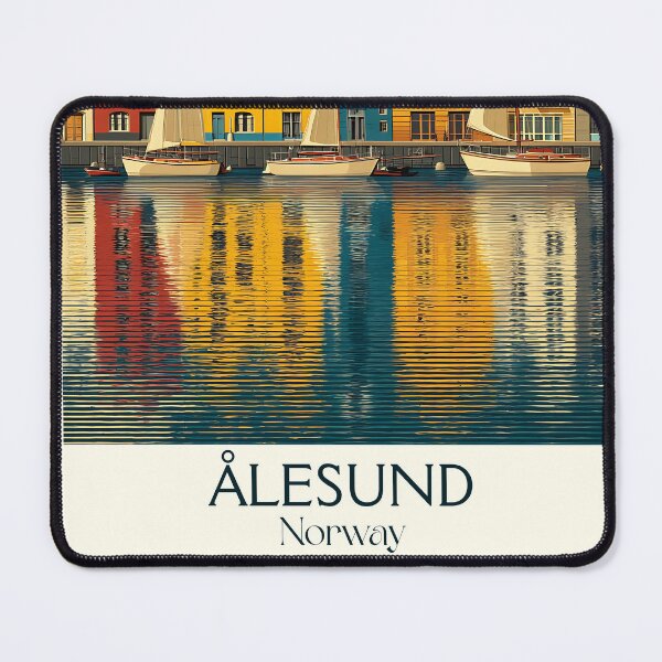 Item preview, Ålesund Norway Art Nouveau Poster | Vintage Travel Wall Art designed and sold by TuncGK.
