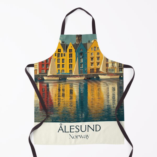 Item preview, Ålesund Norway Art Nouveau Poster | Vintage Travel Wall Art designed and sold by TuncGK.