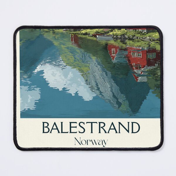 Item preview, Balestrand Norway Fjord Reflection Poster | Minimalist Scandinavian Art designed and sold by TuncGK.