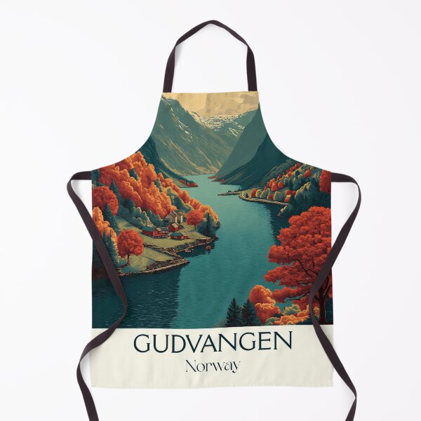 Item preview, Gudvangen & Nærøyfjord Poster | Minimalist Norway Fjord Travel Art designed and sold by TuncGK.