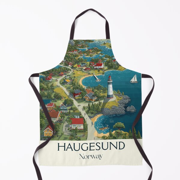 Artikelvorschau, Haugesund Norwegen Küstenposter | Vintage Heimat der Wikinger-Kunst entworfen und verkauft von TuncGK.