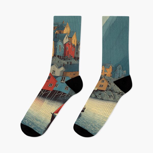 Item preview, Kirkenes Norway Arctic Poster | Retro Barents Region Travel Art designed and sold by TuncGK.