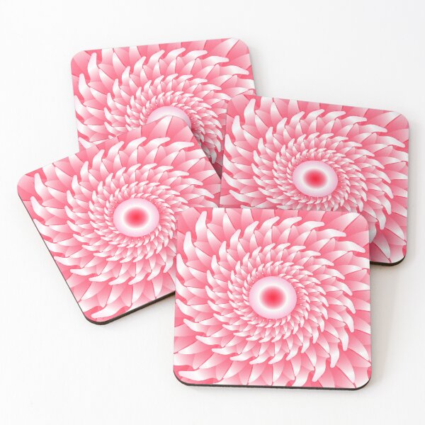 Item preview, Rose Pink Geometric Abstract Spiral Flower 8 designed and sold by Elsy's Art.