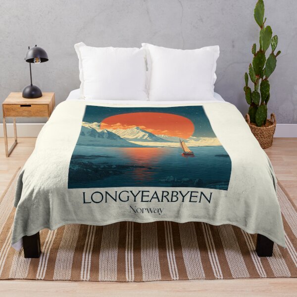Item preview, Longyearbyen Svalbard Poster | Minimalist Arctic Midnight Sun Art designed and sold by TuncGK.