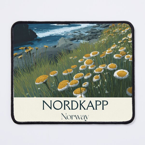 Item preview, Nordkapp Norway Travel Poster | Vintage North Cape Cliff Art Print designed and sold by TuncGK.