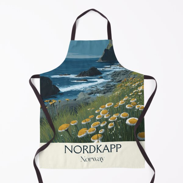 Item preview, Nordkapp Norway Travel Poster | Vintage North Cape Cliff Art Print designed and sold by TuncGK.