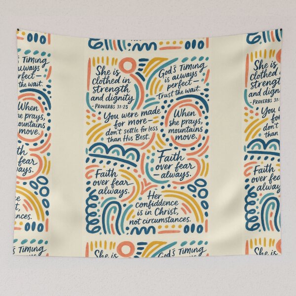 Item preview, Faith-Filled Affirmation Art – Christian Motivational Journal & Wall Print for Women designed and sold by 123artistickay.