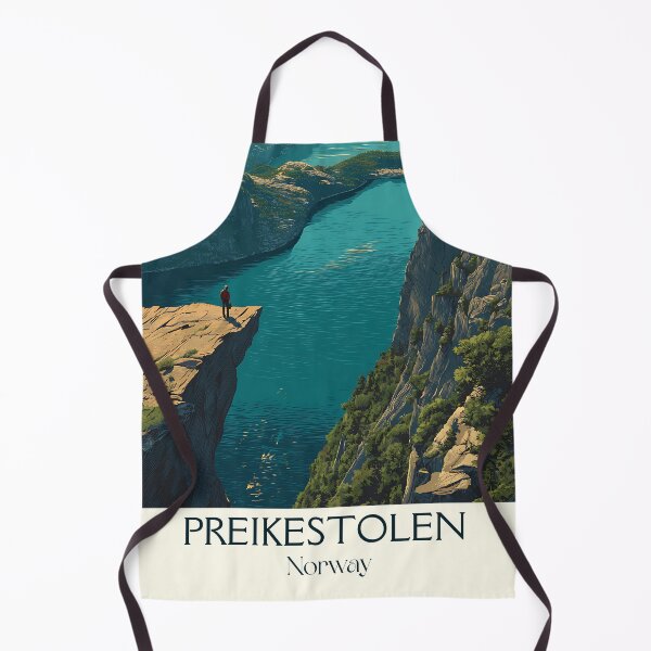 Item preview, Preikestolen Norway Poster | Vintage Pulpit Rock Travel Art Print designed and sold by TuncGK.