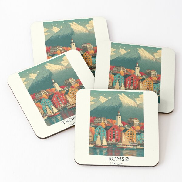 Item preview, Tromsø Norway Arctic Cathedral Poster | Retro Gateway to the Arctic Art designed and sold by TuncGK.