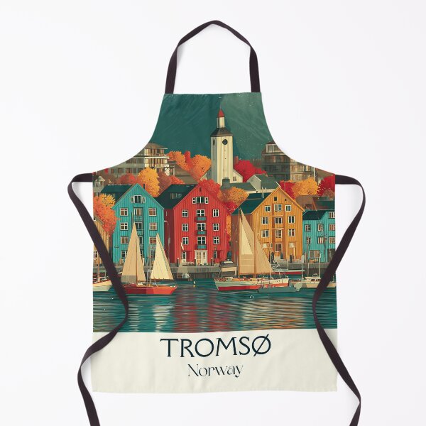 Item preview, Tromsø Norway Arctic Cathedral Poster | Retro Gateway to the Arctic Art designed and sold by TuncGK.