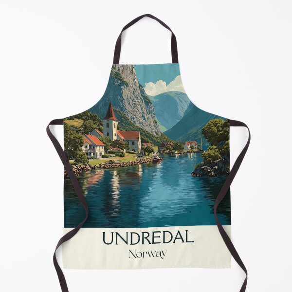 Item preview, Undredal Norway Fjord Village Poster | Minimalist Hidden Gem Travel Art designed and sold by TuncGK.