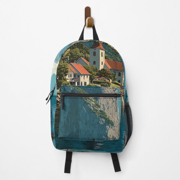 Item preview, Undredal Norway Fjord Village Poster | Minimalist Hidden Gem Travel Art designed and sold by TuncGK.