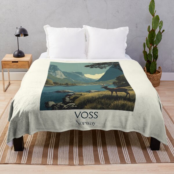 Item preview, Voss Norway Nature Poster | Retro Adventure Capital & Wildlife Art designed and sold by TuncGK.