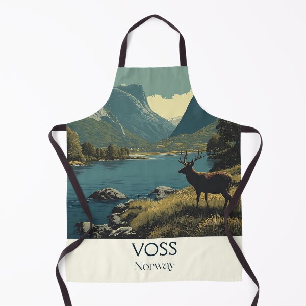 Item preview, Voss Norway Nature Poster | Retro Adventure Capital & Wildlife Art designed and sold by TuncGK.