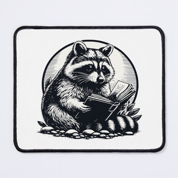 Item preview, Reading Raccoon – Retro Bookworm Trash Panda designed and sold by SummDesignCo.