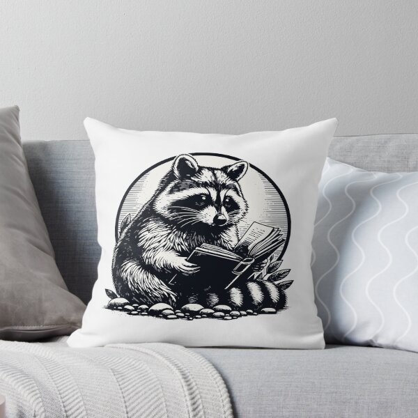 Item preview, Reading Raccoon – Retro Bookworm Trash Panda designed and sold by SummDesignCo.