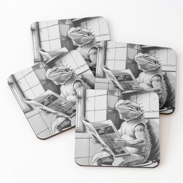 Item preview, Bearded dragon using the restroom designed and sold by Carritz.
