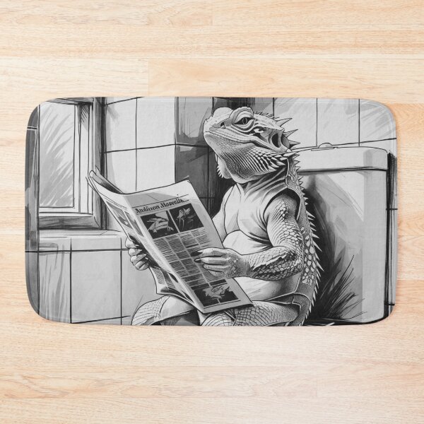 Item preview, Bearded dragon using the restroom designed and sold by Carritz.