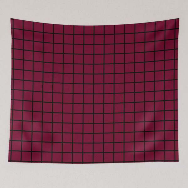 Item preview, Dark Red Grid Pattern – Minimalist Checkered Design designed and sold by larissa-myrie.