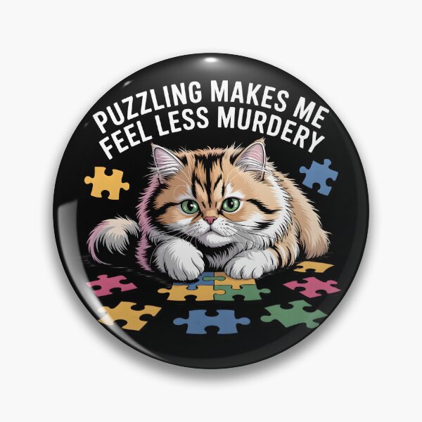 Item preview,  Funny Puzzle Introvert Cat Puzzling Makes Me Feel Less Murdery Gift For Cat Mom Dad designed and sold by Zayavca.