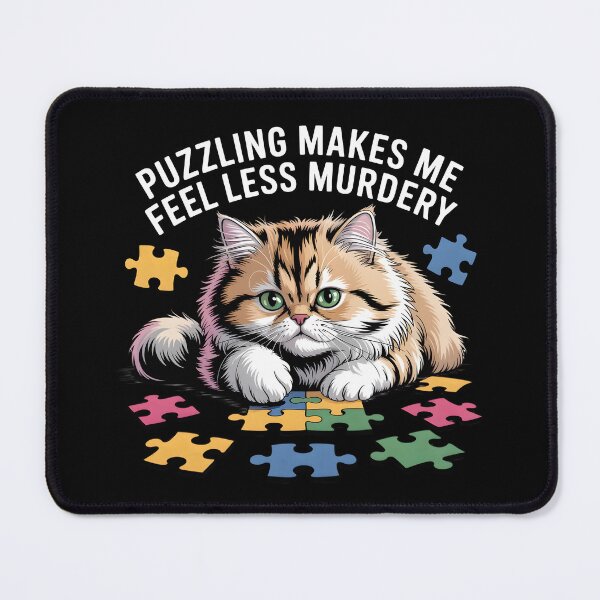 Item preview, Funny Puzzle Introvert Cat Puzzling Makes Me Feel Less Murdery Gift For Cat Mom Dad designed and sold by Zayavca.
