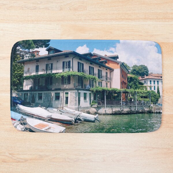 Item preview, Bellagio Corner - Lakeside Houses and Boats on Lake Como designed and sold by PicturesqueMind.