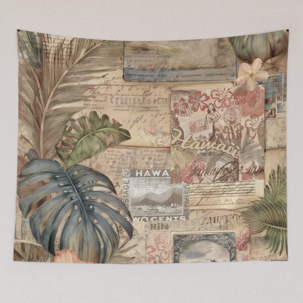 Artikelvorschau, Vintage Hawaiian Scrapbook Seite 8 entworfen und verkauft von J Marielle Designs.