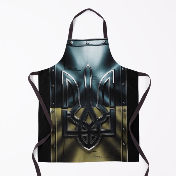Item preview, Ukrainian Trident Metal Shield Flag Colors 3D designed and sold by cabana.space.