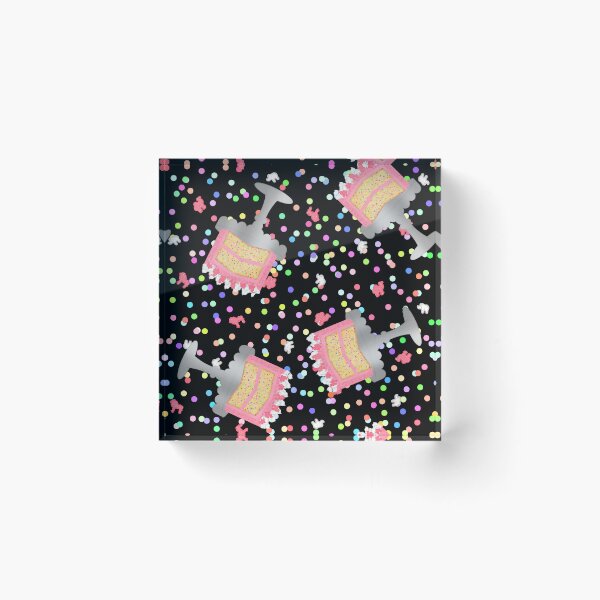 Item preview, Frosted Animal Cookie Crackers Confetti Birthday Cake Sprinkles On Black designed and sold by MBeesShop.