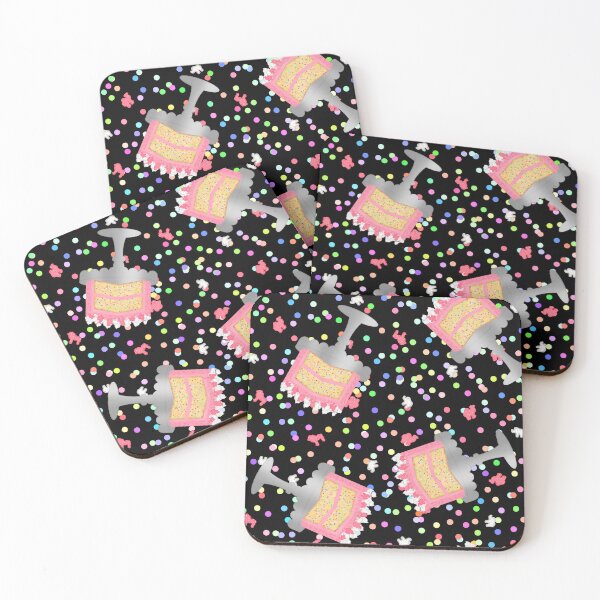 Item preview, Frosted Animal Cookie Crackers Confetti Birthday Cake Sprinkles On Black designed and sold by MBeesShop.