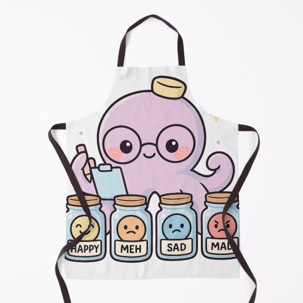 Item preview, Kawaii Feeling Sorter Octopus – Cute Emotion Organizer Sticker designed and sold by Tenpercentluck.