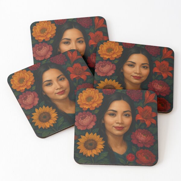 Item preview, Golden Garden Grace – Portrait of a Woman Among Blossoms designed and sold by alizo74.