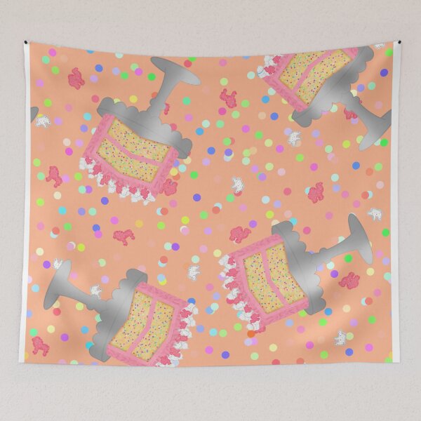 Item preview, Frosted Animal Cookie Crackers Confetti Birthday Cake Sprinkles Light Pastel Peach Orange designed and sold by MBeesShop.