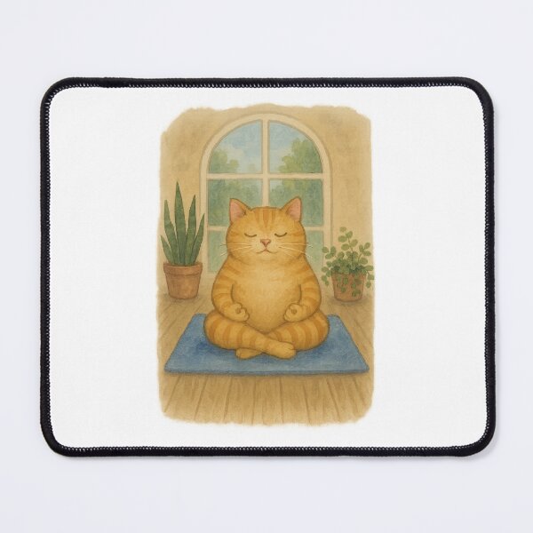 Item preview, Cute Chubby Orange Cat – Funny Watercolor Kitty designed and sold by Joyloom.