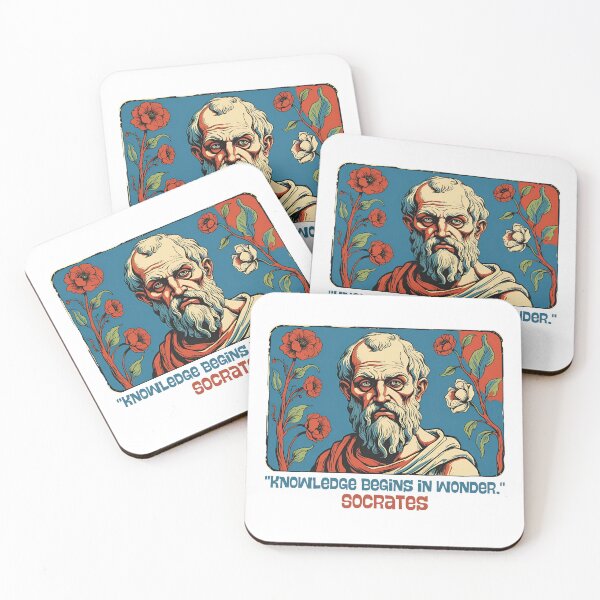 Item preview, "Knowledge begins in wonder" Socrates designed and sold by Filologica.