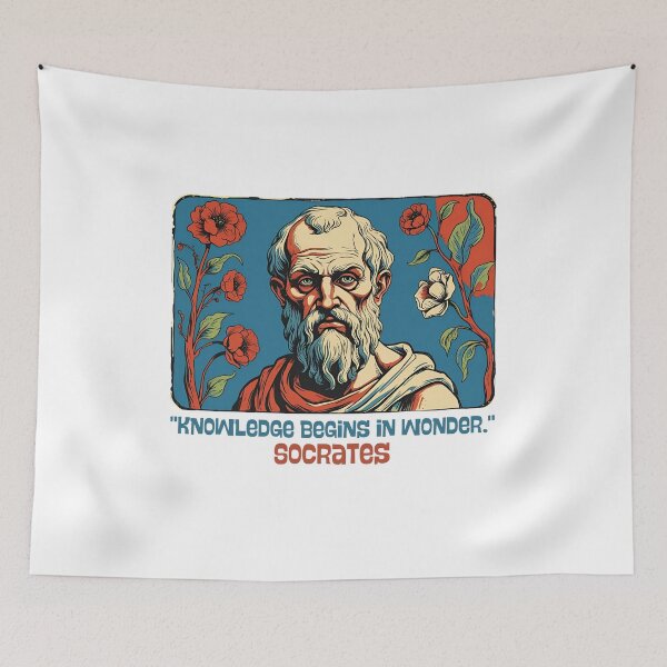 Item preview, "Knowledge begins in wonder" Socrates designed and sold by Filologica.