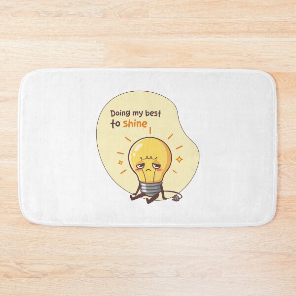 Item preview, Tired Kawaii Lightbulb - Doing My Best to Shine designed and sold by Balasan.