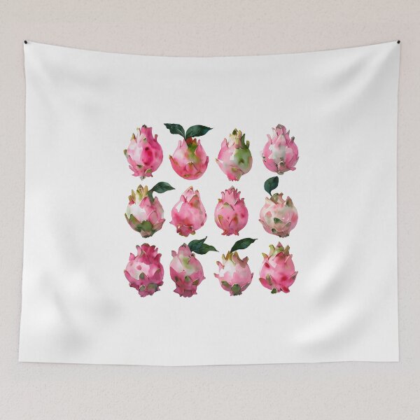 Item preview, Tropical Pitaya Watercolor Art designed and sold by HandicraftArt.