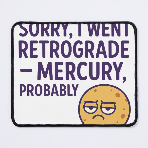 Item preview, Sorry, I Went Retrograde – Mercury, Probably | Funny Astrology Quote designed and sold by PixelMotive.