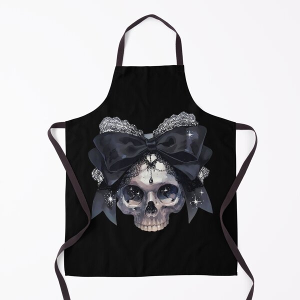 Item preview, Girly skull with black bow - dark coquette girl aesthetic designed and sold by Fantasy Cache.