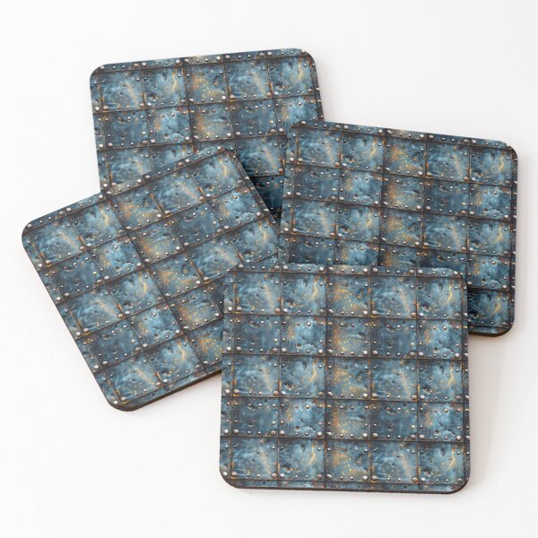 Item preview, Distressed Industrial Metal Plates with Rivets and Rust designed and sold by NTGUILTY.