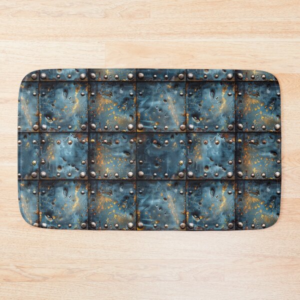 Item preview, Distressed Industrial Metal Plates with Rivets and Rust designed and sold by NTGUILTY.