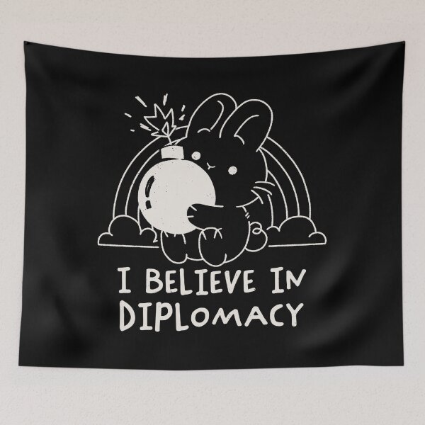 Item preview, I Believe in Diplomacy Bunny by Tobe Fonseca designed and sold by Tobe Fonseca®.