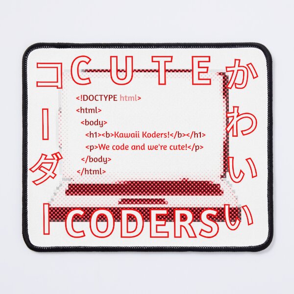 Item preview, Kawaii Koders - Cute Coders Laptop Sticker - Red designed and sold by ArteeeDesigns.