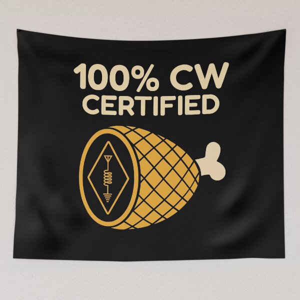 Item preview, 100% CW Certified – Funny Ham Radio Morse Code designed and sold by AnnSign.