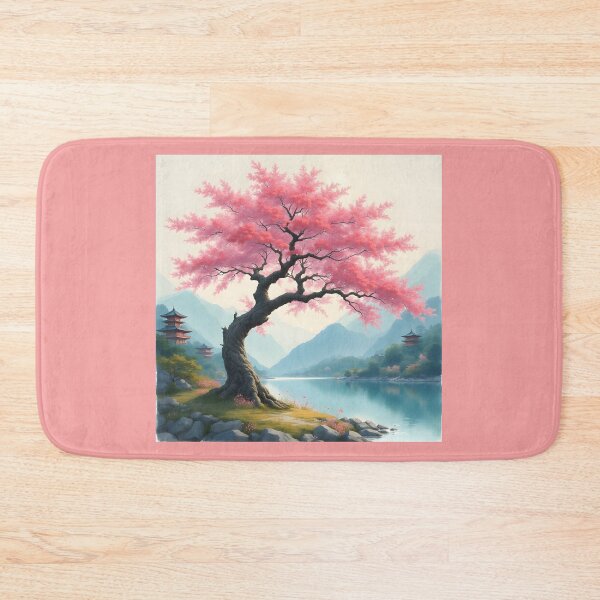 Item preview, Pink flowering asian tree designed and sold by seahorse crossing.
