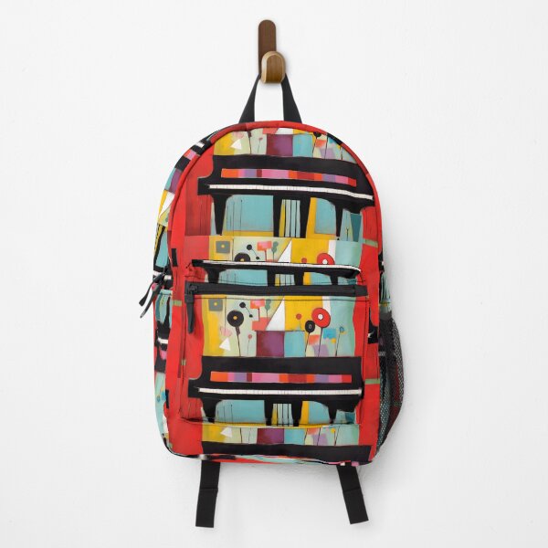Item preview, Abstract Grand Piano with Bold Geometric Shapes and Vibrant Red Yellow and Blue Hues designed and sold by OlfactoART Studio.
