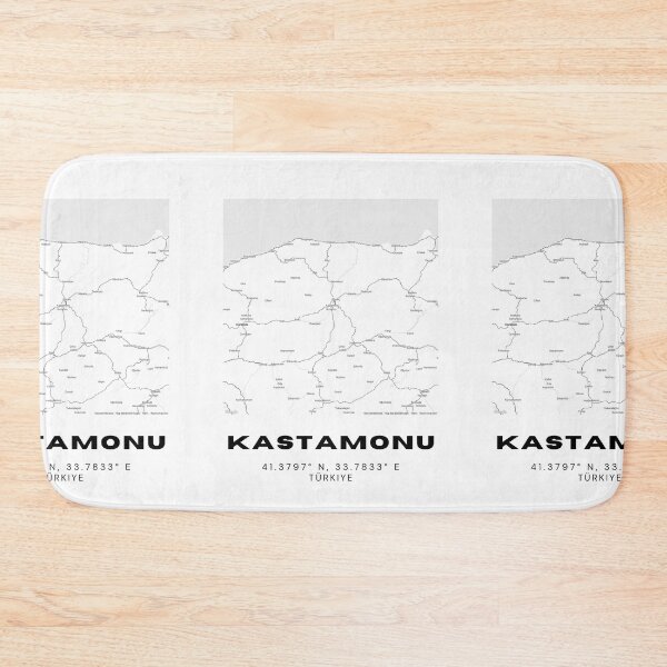 Item preview, Minimalist Kastamonu Map – Black & White Historic City Art Print designed and sold by RM-Journey.